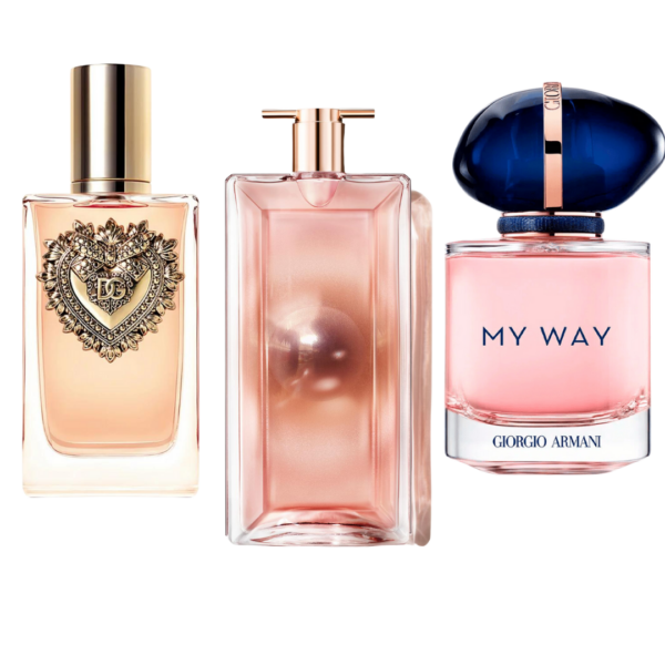 Pakje van 3 parfums: Dolce & Gabbana Devotion, My Way Giorgio Armani, Lancôme Idôle (Eau de Parfum)