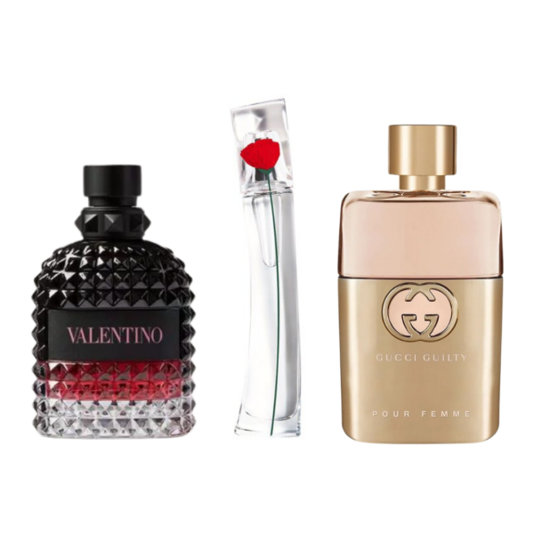 Pakje van 3 parfums: Gucci Guilty, Valentino Intense, Flower By Kenzo (Eau de Parfum)